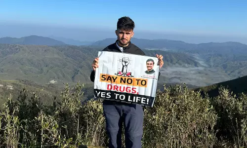 Hyderabad स्थित पर्वतारोही भुक्या यशवंत ने मणिपुर के माउंट इसो पर चढ़ाई की Hyderabad स्थित पर्वतारोही भुक्या यशवंत ने मणिपुर के माउंट इसो पर चढ़ाई की