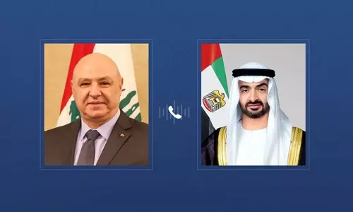 UAE के राष्ट्रपति को लेबनान के राष्ट्रपति का फोन आया UAE के राष्ट्रपति को लेबनान के राष्ट्रपति का फोन आया