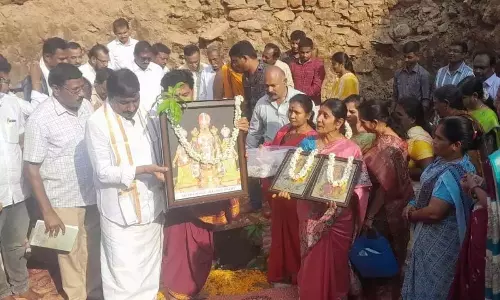 वेंकटेश्वर स्वामी मंदिर के पुनरुद्धार के लिए भूमि पूजन किया गया वेंकटेश्वर स्वामी मंदिर के पुनरुद्धार के लिए भूमि पूजन किया गया