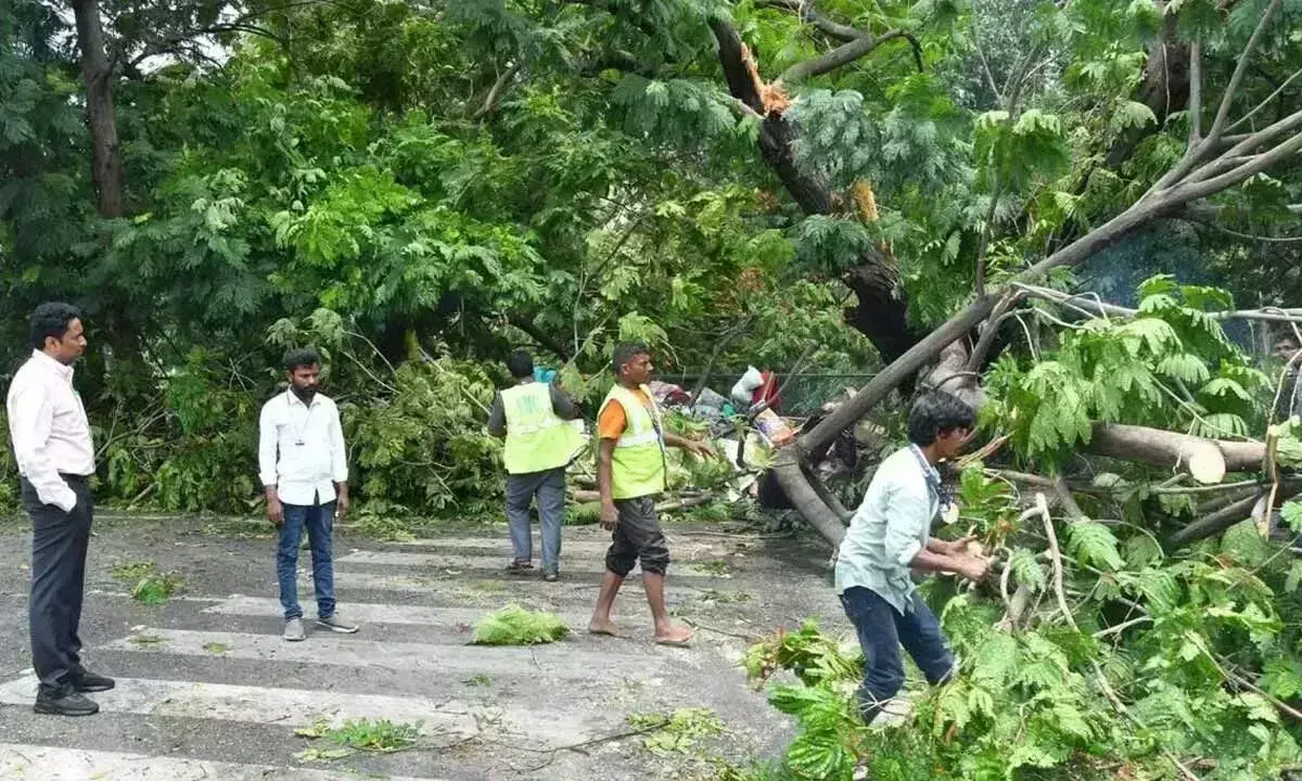 Andhra: विजयवाड़ा में भारी बारिश