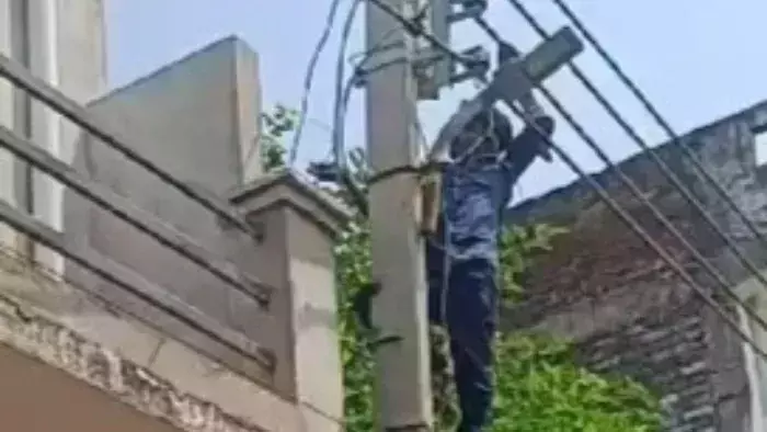 Moradabad: 30 बकायेदारों के कनेक्शन काटे, 14 घरों में हुई बिजली चोरी पकड़ Moradabad: 30 बकायेदारों के कनेक्शन काटे, 14 घरों में हुई बिजली चोरी पकड़