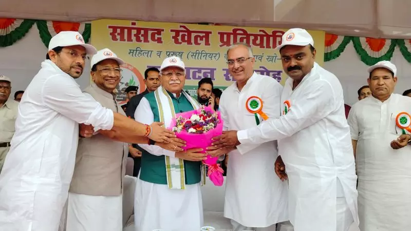 71वें जन्मदिन पर खट्टर ने Panipat में एमपी खेल प्रतियोगिता का उद्घाटन किया 71वें जन्मदिन पर खट्टर ने Panipat में एमपी खेल प्रतियोगिता का उद्घाटन किया