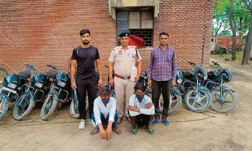 Haryana : नूंह में 2 गिरफ्तार, चोरी की 9 बाइक बरामद