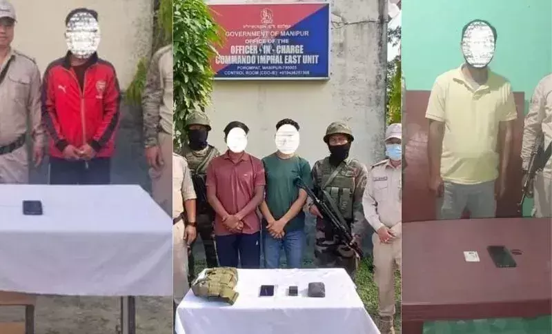 Manipur: जबरन वसूली की गतिविधियों के लिए पांच उग्रवादी गिरफ्तार Manipur: जबरन वसूली की गतिविधियों के लिए पांच उग्रवादी गिरफ्तार