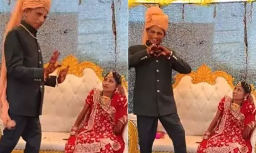 दूल्हे का डांस देख दुल्हन की छूटी हंसी, जमकर वायरल हुआ VIDEO