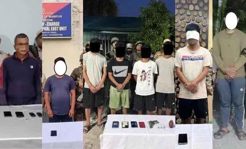 Manipur: 12 उग्रवादी गिरफ्तार, हथियार और गोला-बारूद जब्त