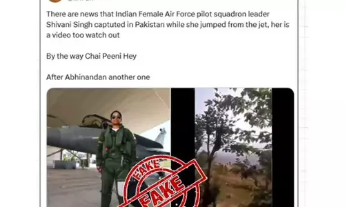 PIB फैक्ट चेक ने भारतीय महिला वायुसेना पायलट के पकड़े जाने के दावे को खारिज किया