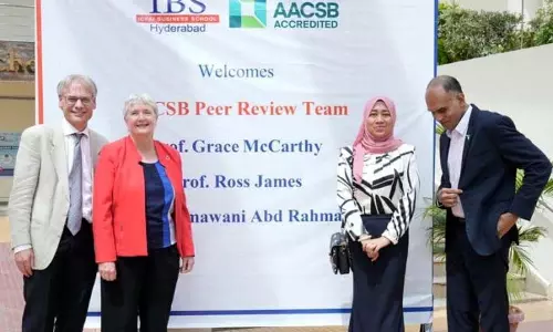 IBS हैदराबाद को छह वर्षों के लिए प्रतिष्ठित AACSB पुनः मान्यता प्राप्त हुई IBS हैदराबाद को छह वर्षों के लिए प्रतिष्ठित AACSB पुनः मान्यता प्राप्त हुई