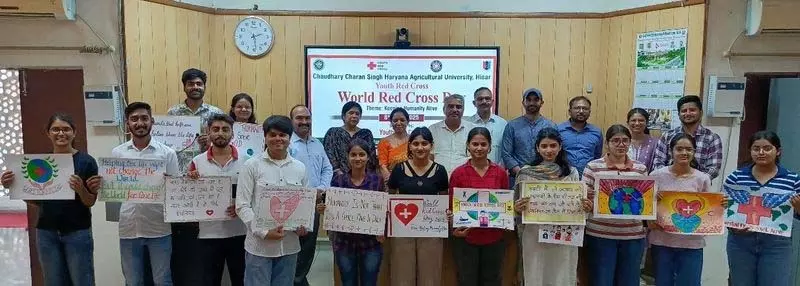 कृषि University में रेड क्रॉस दिवस पर भाषण, नारा प्रतियोगिताएं आयोजित कृषि University में रेड क्रॉस दिवस पर भाषण, नारा प्रतियोगिताएं आयोजित