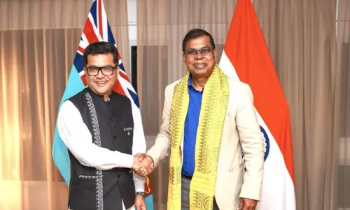 विदेश राज्य मंत्री पाबित्रा मार्गेरिटा ने Fiji के उप प्रधानमंत्री बिमन प्रसाद से मुलाकात की