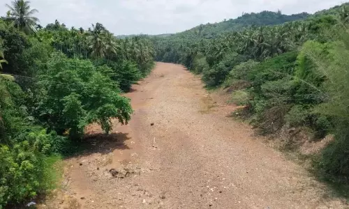 नदियाँ सूख गयी हैं; किसान चिंतित नदियाँ सूख गयी हैं; किसान चिंतित