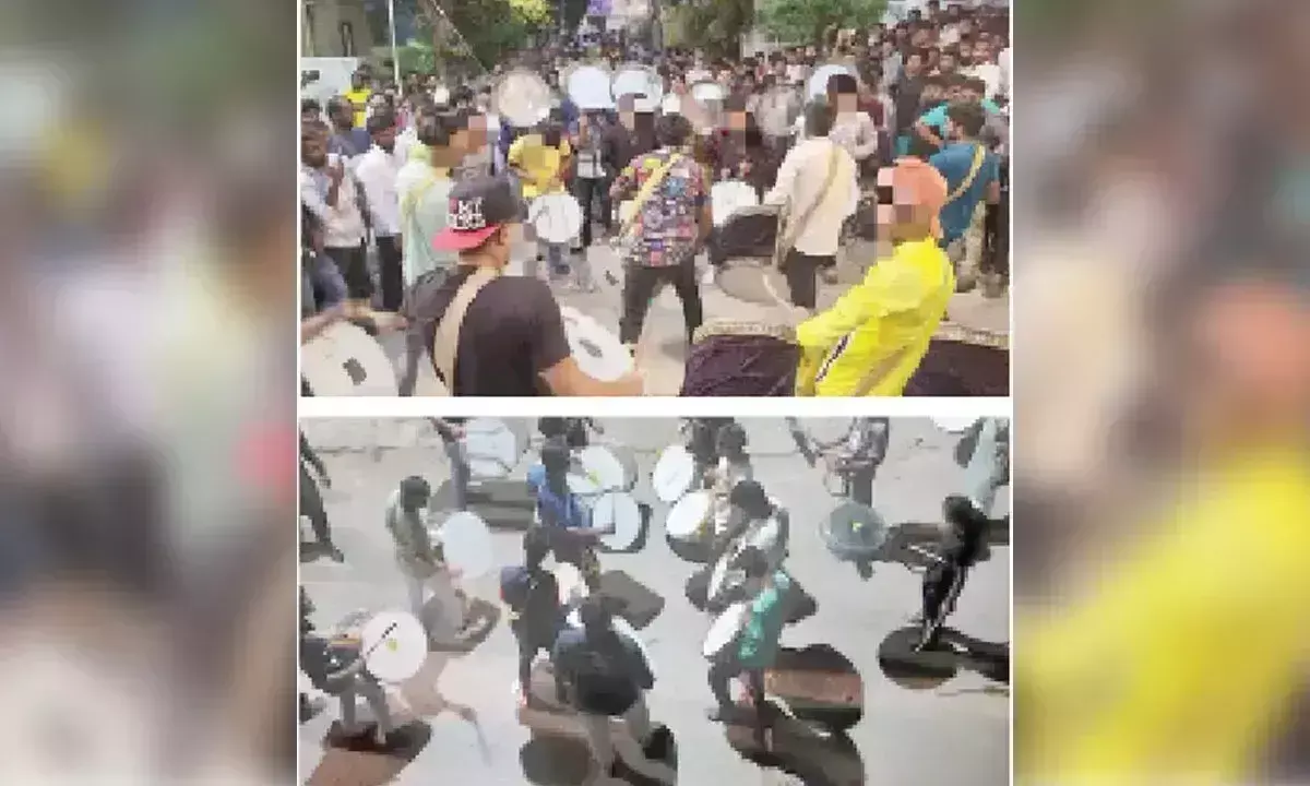 Telangana: कान फाड़ देने वाले बैंड और तेज डीजे संगीत से हैदराबाद के लोग परेशान Telangana: कान फाड़ देने वाले बैंड और तेज डीजे संगीत से हैदराबाद के लोग परेशान