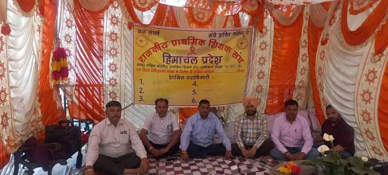 Himachal: प्राथमिक शिक्षकों की क्रमिक भूख हड़ताल 17वें दिन में प्रवेश कर गई Himachal: प्राथमिक शिक्षकों की क्रमिक भूख हड़ताल 17वें दिन में प्रवेश कर गई