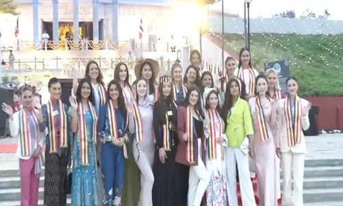 Miss World 2025 की प्रतिभागियों ने बुद्ध पूर्णिमा पर बुद्धवनम का दौरा किया