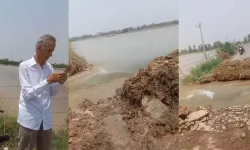 Punjab: तूफान और बारिश के बाद सैकड़ों एकड़ जमीन जलमग्न Punjab: तूफान और बारिश के बाद सैकड़ों एकड़ जमीन जलमग्न