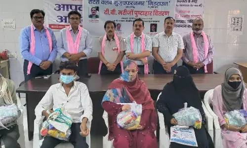 Muzaffarnagar: टीबी मरीजों को रोटरी क्लब मिडटाउन की ओर से दी गई पोषण पोटली
