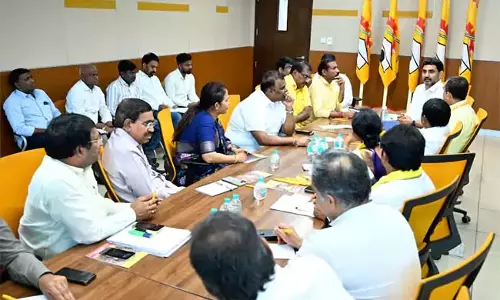 TDP महानाडु में जश्न का माहौल मंत्री लोकेश ने लिया इंतजामों का जायजा
