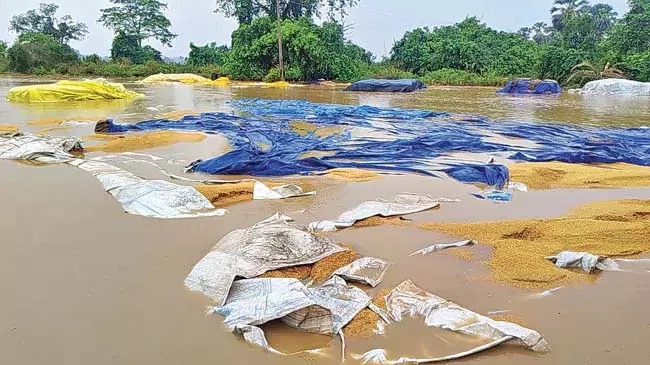 Telangana : विनाशकारी बारिश से उम्मीदें टूट गई Telangana : विनाशकारी बारिश से उम्मीदें टूट गई