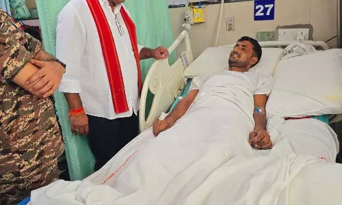 कुर्रगुट्टालू पहाड़ में चले ऑपरेशन में घायल कोबरा जवानों से मिले अमित शाह और विजय शर्मा