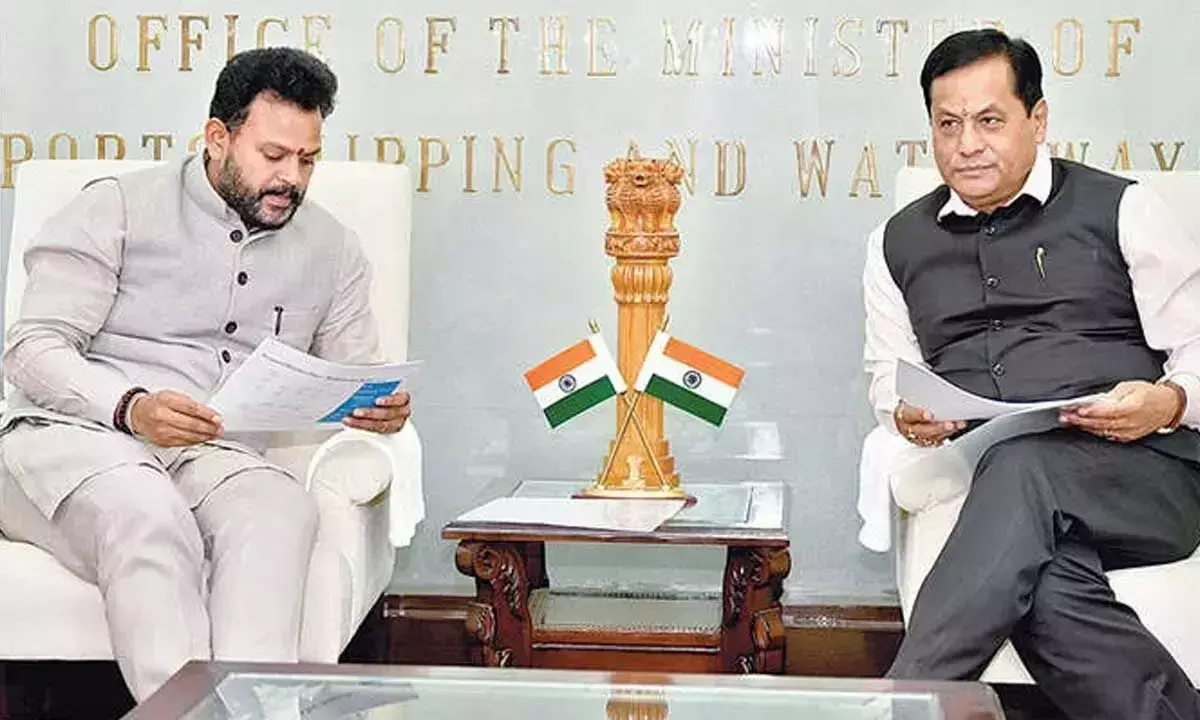 Andhra: राम मोहन नायडू ने केंद्रीय बंदरगाह मंत्री से मुलाकात की
