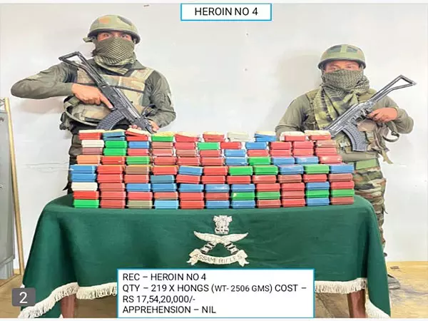 असम राइफल्स ने Mizoram में 17.54 करोड़ रुपये की ड्रग्स जब्त की असम राइफल्स ने Mizoram में 17.54 करोड़ रुपये की ड्रग्स जब्त की