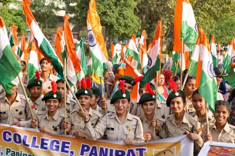 Haryana : भाजपा की तिरंगा यात्रा में हजारों लोग शामिल Haryana : भाजपा की तिरंगा यात्रा में हजारों लोग शामिल