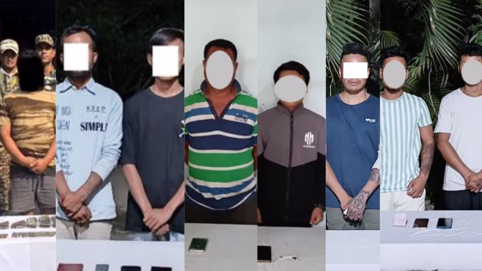 Manipur पुलिस ने भारी मात्रा में हथियारों के साथ आठ उग्रवादियों को गिरफ्तार Manipur पुलिस ने भारी मात्रा में हथियारों के साथ आठ उग्रवादियों को गिरफ्तार