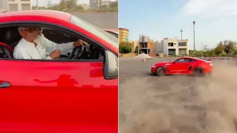 दादाजी ने हवा में दौड़ाई Mustang कार, देखें Video दादाजी ने हवा में दौड़ाई Mustang कार, देखें Video