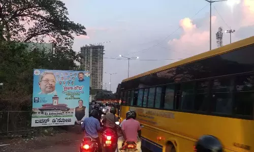 CM के मंगलुरु दौरे से शहर में थम गई एंबुलेंसें फंसी, शहर में यातायात जाम