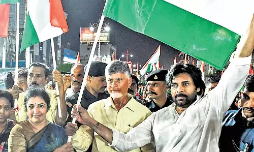 Andhra: तिरंगा रैली में दिखा देशभक्ति का जोश Andhra: तिरंगा रैली में दिखा देशभक्ति का जोश