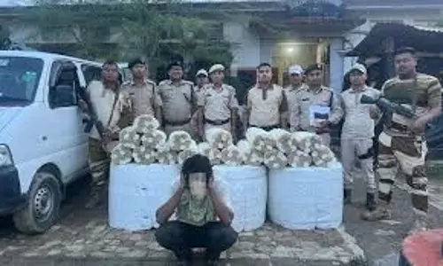 Manipur पुलिस ने 37 लाख रुपये मूल्य के मोर पंख जब्त किए, तस्कर गिरफ्तार