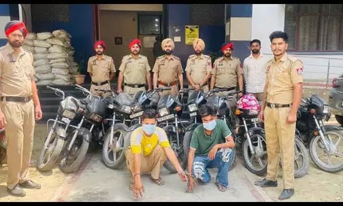 Ludhiana: चोरी की 10 बाइकें जब्त, दो गिरफ्तार