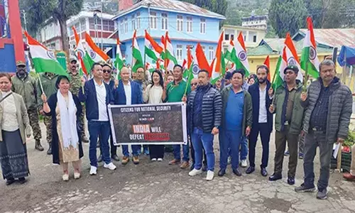 नेशनल सिक्योरिटी के लिए नागरिकों ने तिरंगा यात्रा का आयोजन किया