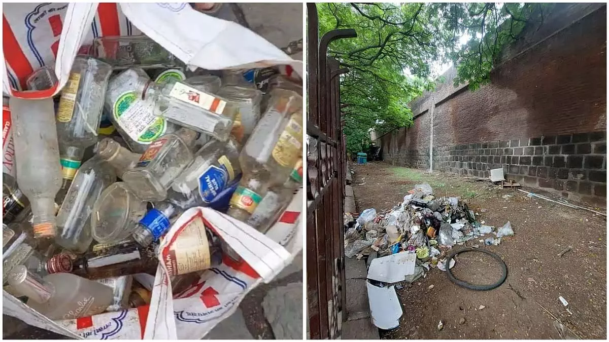 Pune : प्लॉगर्स ने ऐतिहासिक शनिवार वाडा में शराब की बोतलें और 20 बैग कचरा एकत्र किया Pune : प्लॉगर्स ने ऐतिहासिक शनिवार वाडा में शराब की बोतलें और 20 बैग कचरा एकत्र किया