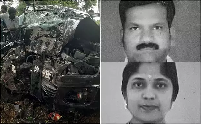 कंगयम में कार दुर्घटना: एक ही परिवार के तीन सदस्यों की मौत कंगयम में कार दुर्घटना: एक ही परिवार के तीन सदस्यों की मौत