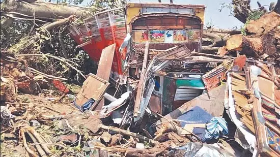 Kangra: खड़े ट्रक पर पेड़ गिरने से 2 लोगों की मौत Kangra: खड़े ट्रक पर पेड़ गिरने से 2 लोगों की मौत