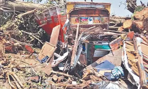 Kangra: खड़े ट्रक पर पेड़ गिरने से 2 लोगों की मौत Kangra: खड़े ट्रक पर पेड़ गिरने से 2 लोगों की मौत