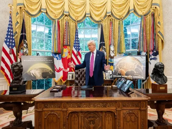ट्रम्प ने US के लिए 175 बिलियन अमेरिकी डॉलर की गोल्डन डोम मिसाइल रक्षा योजना का अनावरण किया ट्रम्प ने US के लिए 175 बिलियन अमेरिकी डॉलर की गोल्डन डोम मिसाइल रक्षा योजना का अनावरण किया