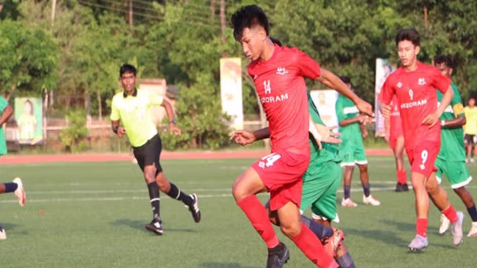 अंडर-20 राष्ट्रीय फुटबॉल चैंपियनशिप के क्वार्टर फाइनल में Mizoram का मुकाबला पंजाब से होगा अंडर-20 राष्ट्रीय फुटबॉल चैंपियनशिप के क्वार्टर फाइनल में Mizoram का मुकाबला पंजाब से होगा