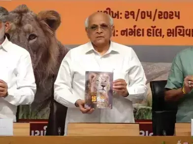 Gandhinagar: गुजरात में एशियाई शेरों की संख्या बढ़कर 891 हुई