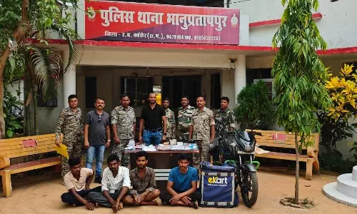 CG: डिलीवरी बॉय से लूटपाट करने वाले 4 शातिर बदमाश गिरफ्तार
