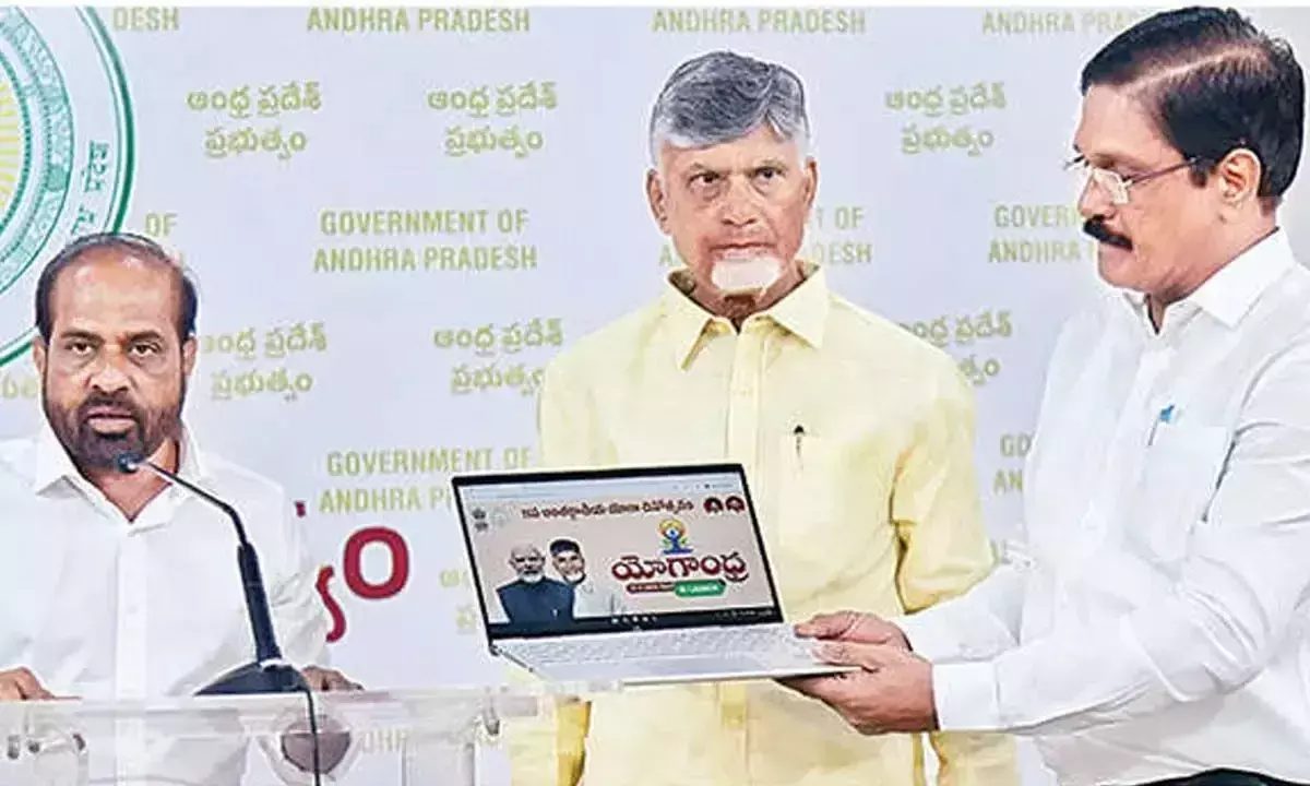 Andhra: नायडू ने महीने भर चलने वाले योग अभियान की शुरुआत की