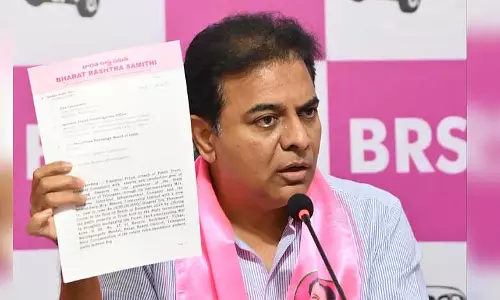 BRS नेता केटी रामा राव ने कलेश्वरम जांच पैनल द्वारा जारी किए गए BRS नेता केटी रामा राव ने कलेश्वरम जांच पैनल द्वारा जारी किए गए