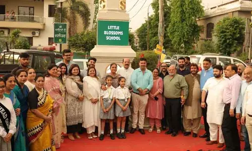 alandhar MC और स्कूल ने ट्रैफिक जंक्शन का सौंदर्यीकरण किया