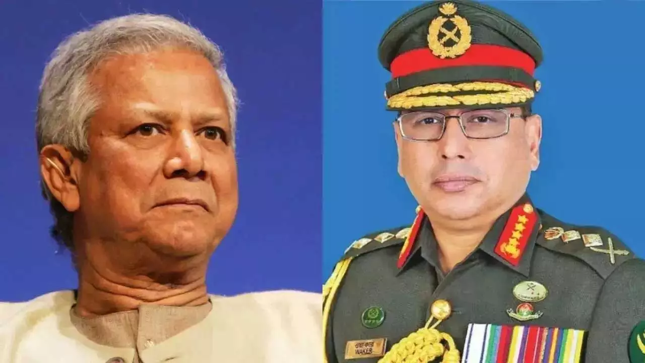 मोहम्मद यूनुस का गेम ओवर? बांग्लादेश में एक बार फिर तख्तापलट होने की अफवाह जोर पकड़ रही मोहम्मद यूनुस का गेम ओवर? बांग्लादेश में एक बार फिर तख्तापलट होने की अफवाह जोर पकड़ रही