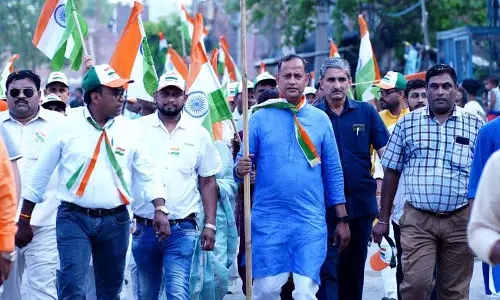 Delhi बवाना में तिरंगा शौर्य यात्रा का आयोजन