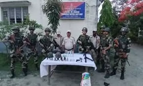 Manipur: इंफाल पूर्व में असामाजिक शिविर का भंडाफोड़, हथियार जब्त