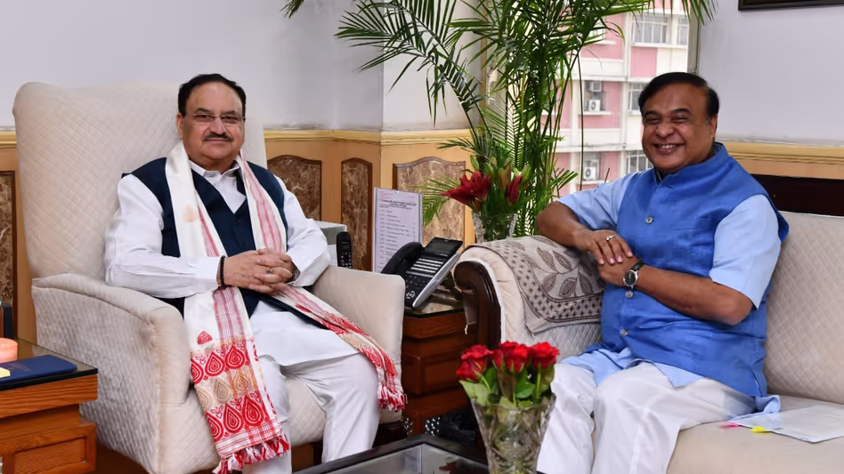 Assam :  हिमंत बिस्वा सरमा ने जेपी नड्डा से मुलाकात की