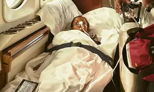 Bhopal : 7 वर्षीय बच्ची को PM श्री एयर एम्बुलेंस सेवा के तहत गुड़गांव पहुंचाया