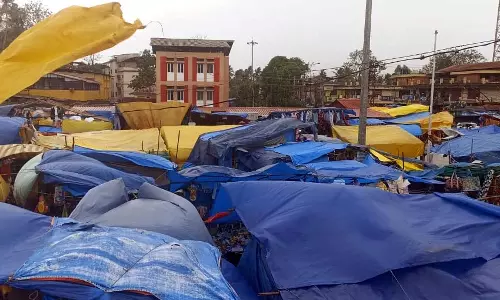 GOA: स्थानीय लोगों, पुलिस और बिजली कर्मचारियों ने संगुएम-नेत्रावली मार्ग पर गिरे पेड़ को हटाया